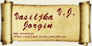 Vasiljka Jorgin vizit kartica